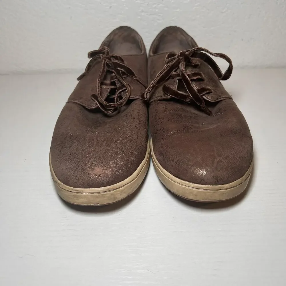Vionic Tech Size 9 Palermo Bronze Snake Print Lace Up Sneaker Women’s Skater